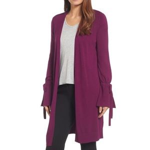 Halogen Lightweight Tie Sleeve Duster Cardigan